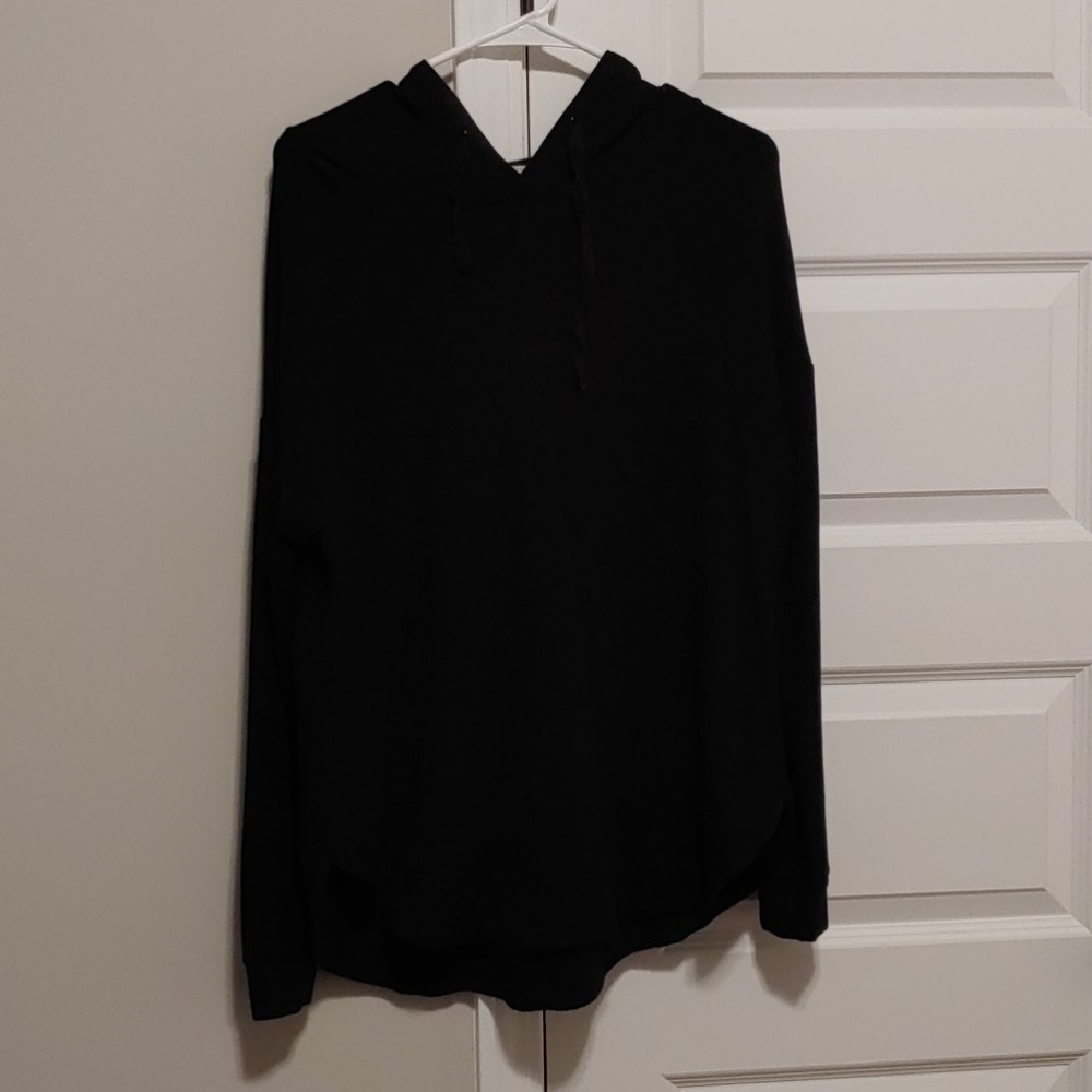 Black hooded sweater